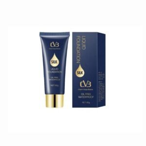 CVB Silk Liquid Foundation | Oil-Free, Waterproof, Long-Lasting Base Makeup | Smooth Luminous Finish, Lightweight & Full Coverage | 60g – Evens Skin Tone, Hides Pores & Controls Oil (03 Natural Beige)
