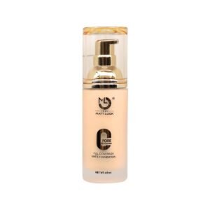 MATT LOOK Zero Pore Oil Control Full Coverage Matte Foundation, Beige (45ml)