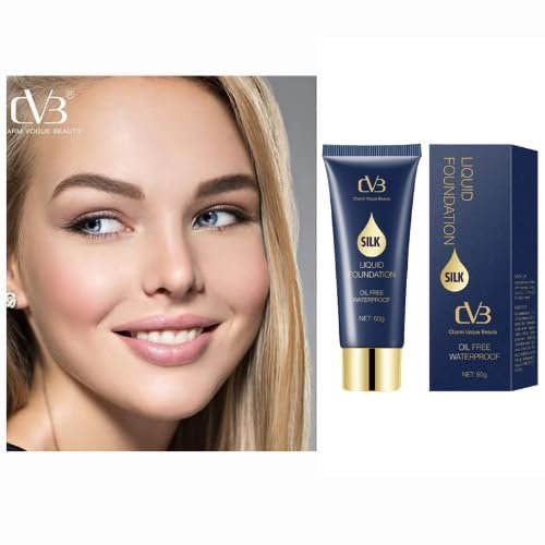 CVB Silk Liquid Foundation | Oil-Free, Waterproof, Long-Lasting Base Makeup | Smooth Luminous Finish, Lightweight & Full Coverage | 60g – Evens Skin Tone, Hides Pores & Controls Oil (03 Natural Beige) - Image 2