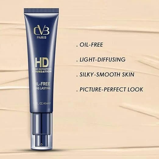 CVB Paris High Definition Foundation - Oil Free & Long Lasting, Natural Beige - Image 3