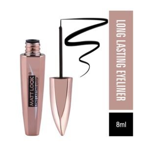 MATT LOOK Long Lasting Waterproof Eyeliner with Intense Matte Finish, Quick Drying, Smooth Application, and Smudgeproof Formula, 8ml