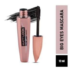 MATT LOOK Eye Makeup Curl & Volume Waterproof False Lash Mascara, Black (12ml)