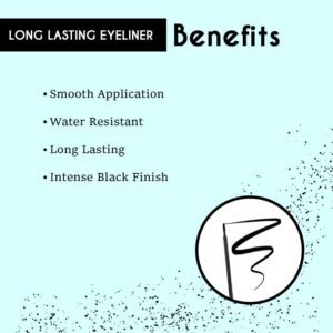 MATT LOOK Long Lasting Waterproof Eyeliner with Intense Matte Finish, Quick Drying, Smooth Application, and Smudgeproof Formula, 8ml