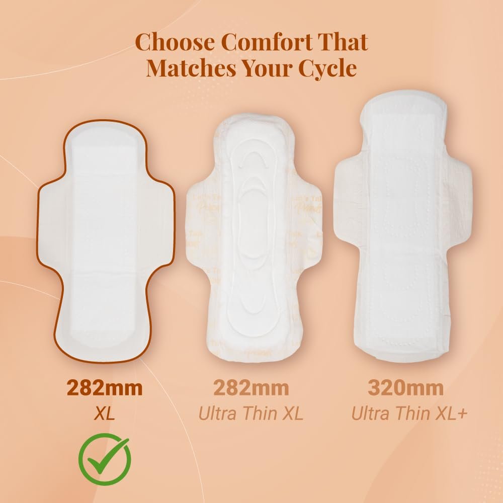 Niine Dry Comfort XL Sanitary Pads for Women |36 Pads, Pack of 1| 282 mm Long| Fast Absorption| Prevents Wetness & Leakage| Enjoy Leak-free Periods |With Anti-Leak Flow Channel - Image 6