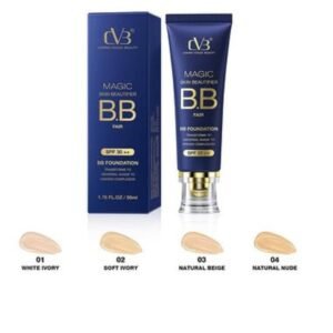 CVB C65 Magic Skin Beautifier BB Fair Cream for Complexion Enhancer, Matte BB Foundation for Face Make-up, Skin Hydration with SPF 30 ++ (01 White Ivory)
