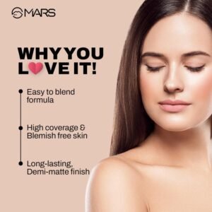MARS SPF50 PA++++ High Coverage Foundation | Blemish Free & Blendable Makeup | For All Skin Type | IN-VIVO Tested with 5 Star UVA+UVB Protection Boost Rating (40ml) (SHADE-05)