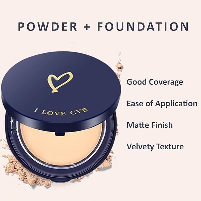 CVB Perfect Pressed Powder | Long-Lasting Matte Finish Compact for Oil Control & Smooth Skin - Image 2