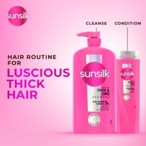 Sunsilk Luscious Thick & Long Shampoo 1L || with 3% KERA-PROTEIN COMPLEX for Thicker, Fuller & Bouncier Hair