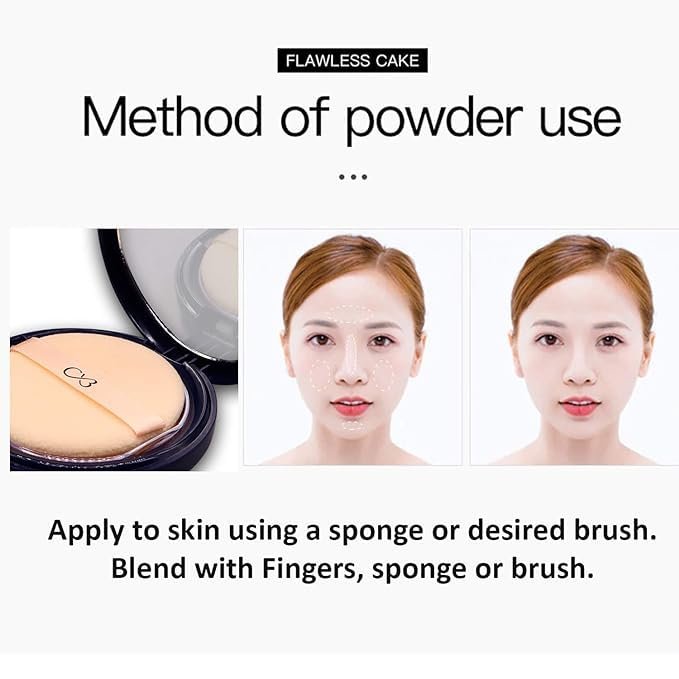 CVB Perfect Pressed Powder | Long-Lasting Matte Finish Compact for Oil Control & Smooth Skin - Image 3