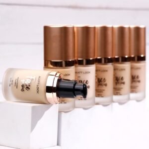 MATT LOOK Face Genius Mineral Enriched Foundation with Aloe Vera Gel & Vitamin E Extracts, Semi Matte Finish, Crease Free, Sweat Resistant, Medium to Buildable Coverage, SPF-35, Soft Beige