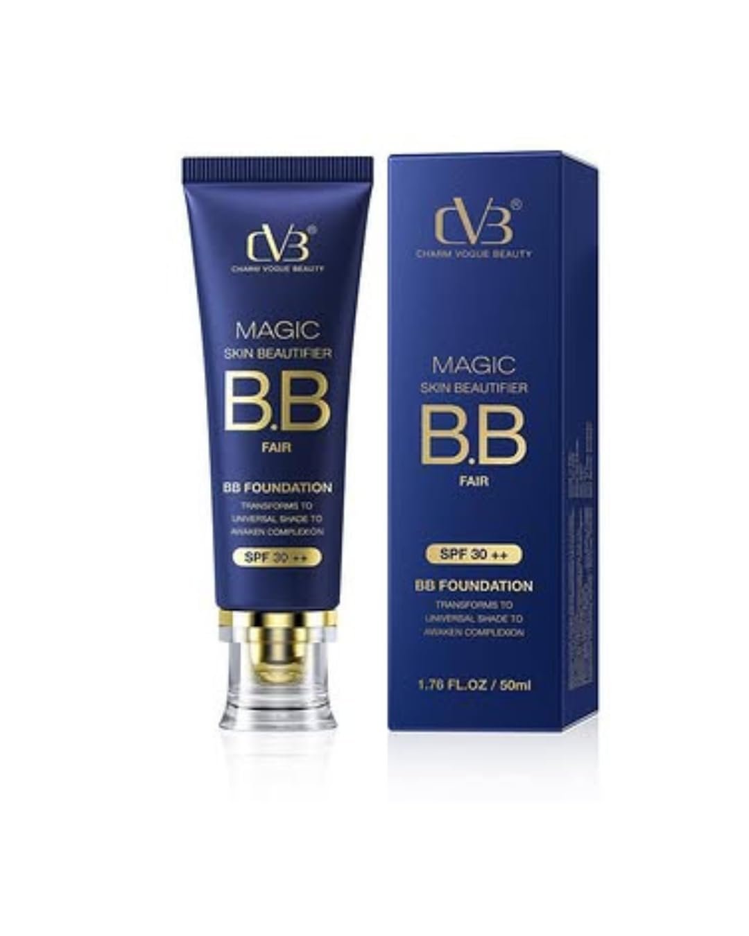 CVB C65 Magic Skin Beautifier BB Fair Cream for Complexion Enhancer, Matte BB Foundation for Face Make-up, Skin Hydration with SPF 30 ++ (01 White Ivory) - Image 5