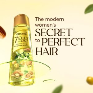 Emami 7 Oils in One Hair Oil | Makes Hair 20x Stronger and Manageable | Coconut Oil, Amla, Jojoba, Olive, Walnut, Argan & Almond Oils | 500ml