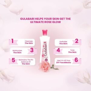 Dabur Gulabari Premium Rose Water/Face Toner - 400mlx2 | No Paraben | Alcohol Free | Cleanses, Hydrates & Moisturises Skin | Balances & Restores Skin's pH Levels | For All Skin Types