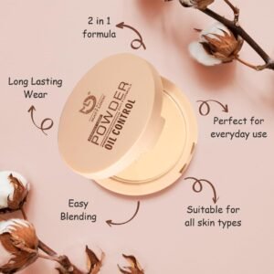 MATT LOOK Perfect Look powder Oil control 2 in 1 Formula Compact | Powder plus base concealer | High coverage with HD finish | Easily blendable | Suitable for all skin types | 20g Fair