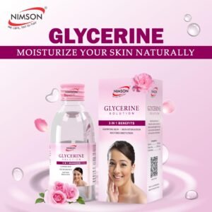 Nimson Pure Glycerine for Skin Care – 50ml | Moisturizes, Heals & Protects Skin | Soothes Irritation | Soft, Glowing Skin | Ideal for Oily & All Skin Types | 100% Vegan