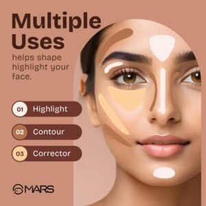 MARS SPF50 PA++++ Cancel Concealer with Radiant Natural Finish (6.0 ml) (08-ESPRESSO ELEGANCE) | Lightweight | Medium to High Coverage | Long-Lasting & Multi-Purpose | Crease Resistant