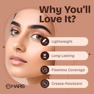 MARS SPF50 PA++++ Cancel Concealer with Radiant Natural Finish (6.0 ml) (08-ESPRESSO ELEGANCE) | Lightweight | Medium to High Coverage | Long-Lasting & Multi-Purpose | Crease Resistant