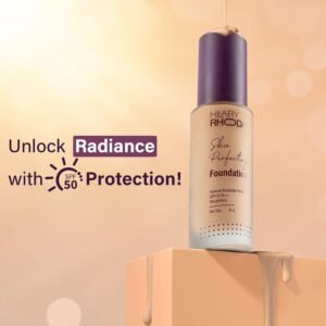 Hilary Rhoda Skin Perfecting Foundation | With SPF 15 | Super Matte Finish | Full Coverage | Oil-Control & Paraben-Free | 6 Shades | Conceals Fine Lines & Blemishes | 30g (My Ivory| Shade 01)