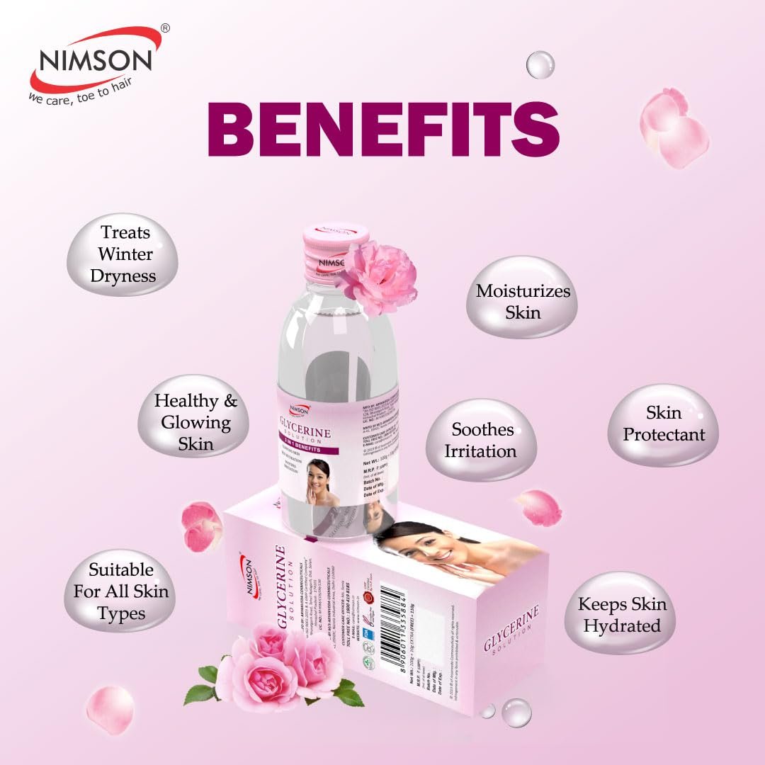 Nimson Pure Glycerine for Skin Care – 50ml | Moisturizes, Heals & Protects Skin | Soothes Irritation | Soft, Glowing Skin | Ideal for Oily & All Skin Types | 100% Vegan - Image 2