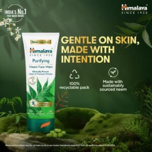 Himalaya Purifying Neem Face Wash, 150 ml | Soap Free | Paraben, Phthalates free | Best for Acne Prone Skin | Eliminates Pimples