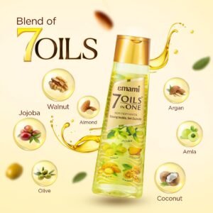 Emami 7 Oils in One Hair Oil | Makes Hair 20x Stronger and Manageable | Coconut Oil, Amla, Jojoba, Olive, Walnut, Argan & Almond Oils | 500ml