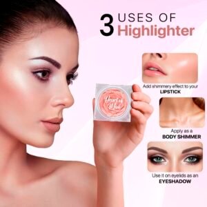 MATT LOOK Highlighter|Natural Luminous Glow|Blend Seamlessly|Ultra Pearlized Pigments|Suitable for all Skin Types|Use it as an eye Shadow Too|Fashion Color that Looks Miraculously Chic- Rosy Dew