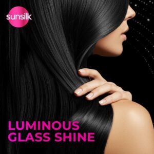 Sunsilk Stunning Black Shine Shampoo 1 L|| With Amla + Oil & Pearl Protein|| Gives Shiny|| Moisturised and Fuller Hair - Paraben Free
