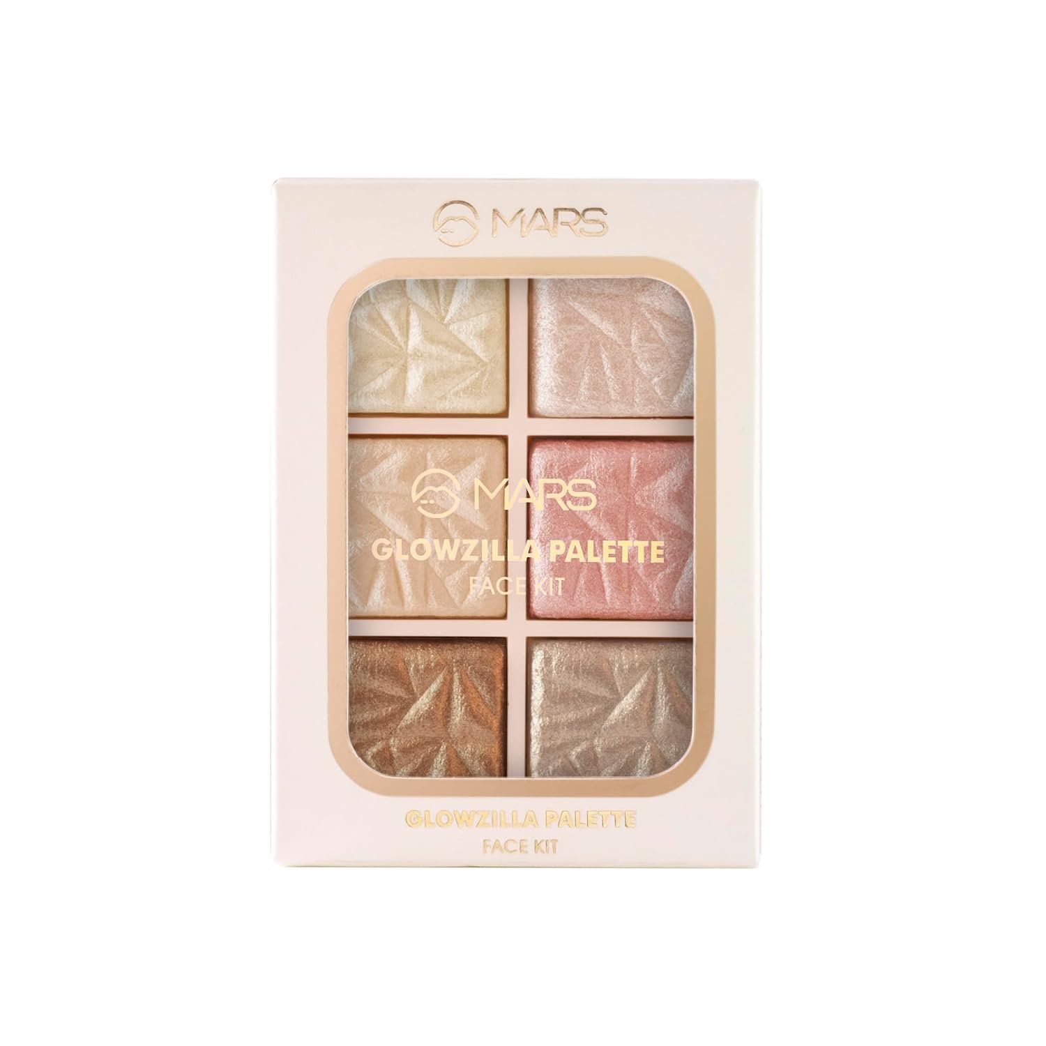 MARS Glowzilla 6 Colour Highlighter Palette | Ultra Blendable & Long Lasting | Blinding Glow (12.0gm) (Shade-03) - Image 6