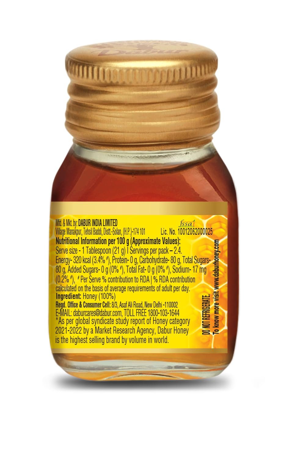 Dabur Honey - 50g | 100% Pure | World's No.1 Honey Brand with No Sugar Adulteration | For Fitness & Health | Natural Immunity Booster | 100% Indigenous | Rich in Antioxidants & Minerals - Image 3