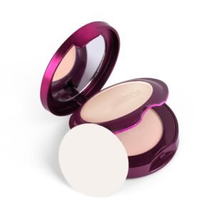 Hilary Rhoda Compact Powder | Ivory | 2-in-1 Pressed Powder with Mirror & Puff | Shimmery & HD Matte Finish With Long Lasting Coverage| Oil Control | (My Ivory - Shade 01)-18g