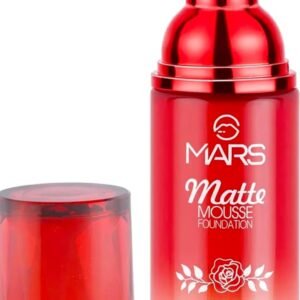 MARS Matte Mousse Foundation, Ivory Shade 101 Ivory, Liquid, Matte Finish, Medium to Full Buildable Coverage, Hydrating Formula, 60ml