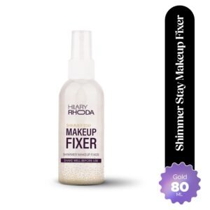 Hilary Rhoda Shimmer Stay Makeup Fixer | Infused with Aloe Vera | Cruelty-Free & Vegan | Keeps Makeup Intact | Hydrates, Soothes & Refreshes Skin - 80m (Gold - Shade 01)