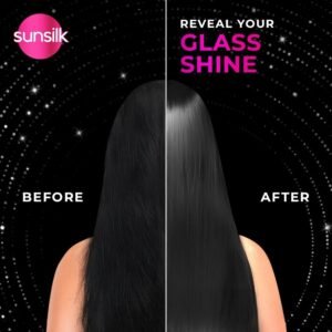 Sunsilk Stunning Black Shine Shampoo 1 L|| With Amla + Oil & Pearl Protein|| Gives Shiny|| Moisturised and Fuller Hair - Paraben Free