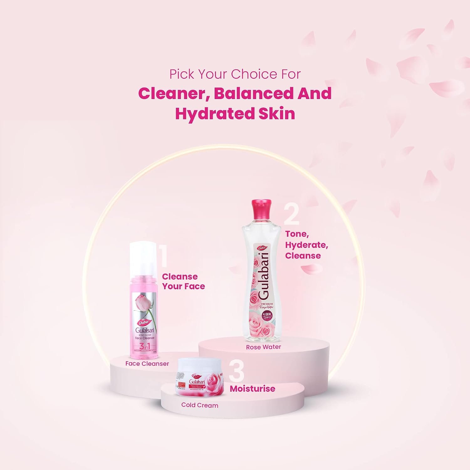 Dabur Gulabari Premium Rose Water/Face Toner - 400mlx2 | No Paraben | Alcohol Free | Cleanses, Hydrates & Moisturises Skin | Balances & Restores Skin's pH Levels | For All Skin Types - Image 7