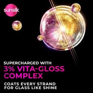 Sunsilk Stunning Black Shine Shampoo 1 L|| With Amla + Oil & Pearl Protein|| Gives Shiny|| Moisturised and Fuller Hair - Paraben Free