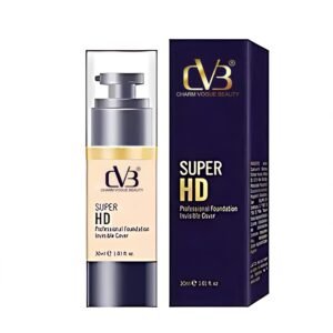 CVB C53 Super HD Professional Foundation | Invisible Full Coverage Liquid Base | Long-Lasting, Lightweight & Blendable Formula – 30ml (White Ivory)