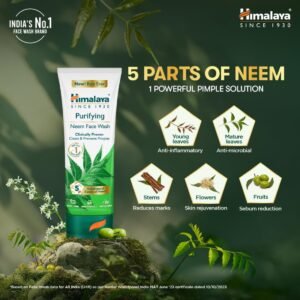 Himalaya Purifying Neem Face Wash, 150 ml | Soap Free | Paraben, Phthalates free | Best for Acne Prone Skin | Eliminates Pimples