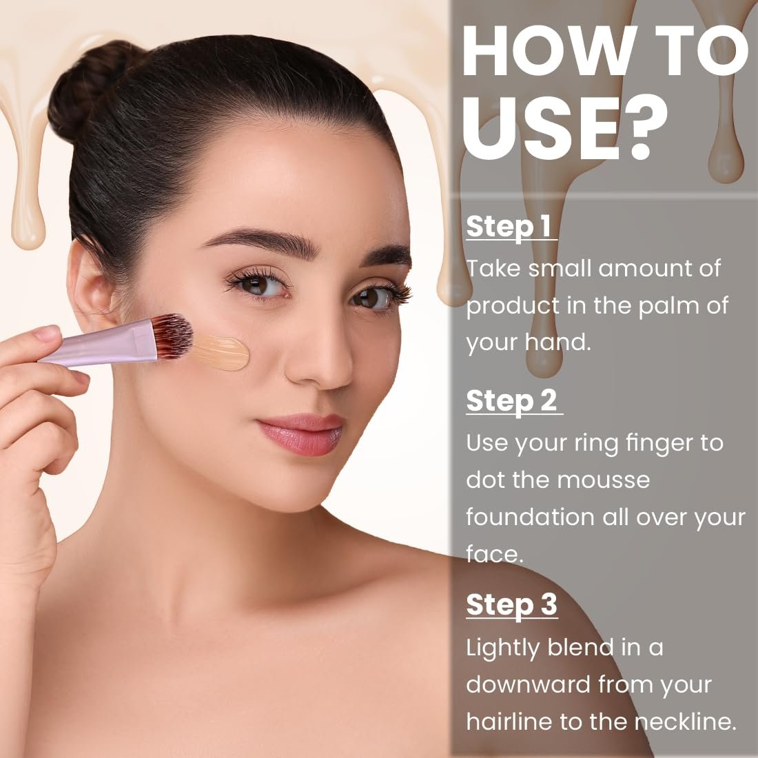 MATT LOOK Face Genius Mineral Enriched Foundation with Aloe Vera Gel & Vitamin E Extracts, Semi Matte Finish, Crease Free, Sweat Resistant, Medium to Buildable Coverage, SPF-35, Soft Beige - Image 3