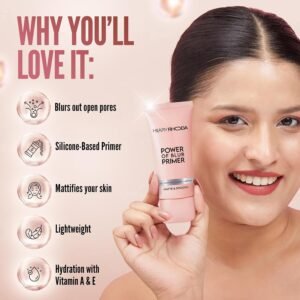 Hilary Rhoda Power of Blur Primer for face | Silicone-Based & Pore Filling | Matte Finish, Oil Control, Waterproof & Vitamin Enriched | 30ml