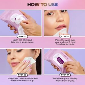 Hilary Rhoda One Swipe Makeup Remover Wipes | Removes Waterproof Makeup | Aleo Vera Infused Makeup Remover Wipes | Hydrating & Cleansing Facial Wipes | Paraben-Free | 25 pcs