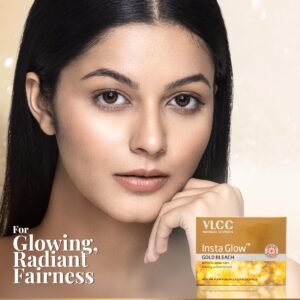 VLCC Insta Glow Gold Bleach - 30g X 3 (Pack of 3) - With Colloidal Glow For Glowing Fairness | Skin Brightening Bleach | Perfect Skin Match, Reduces Facial Hair Visibility, Brightens Complexion