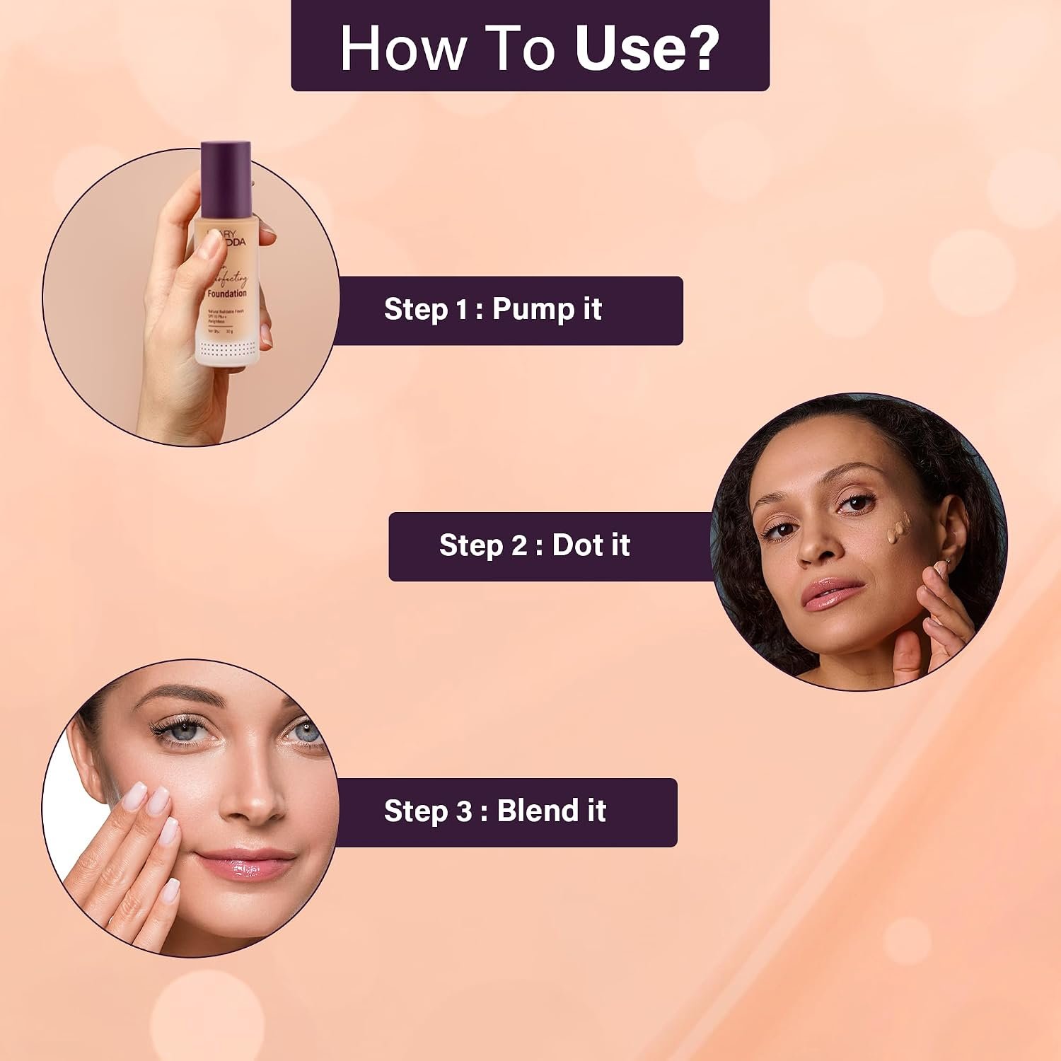Hilary Rhoda Skin Perfecting Foundation | With SPF 15 | Super Matte Finish | Full Coverage | Oil-Control & Paraben-Free | 6 Shades | Conceals Fine Lines & Blemishes | 30g (My Ivory| Shade 01) - Image 6
