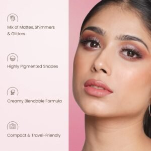 MATT LOOK 21 Highshine Wet and Metallic Shades Eyeshadow Palette for Bold Matte and Creamy Metallic Finishes, Soft Textured, and Highly Pigmented Eye Makeup Palette. (Spice N Sugar)