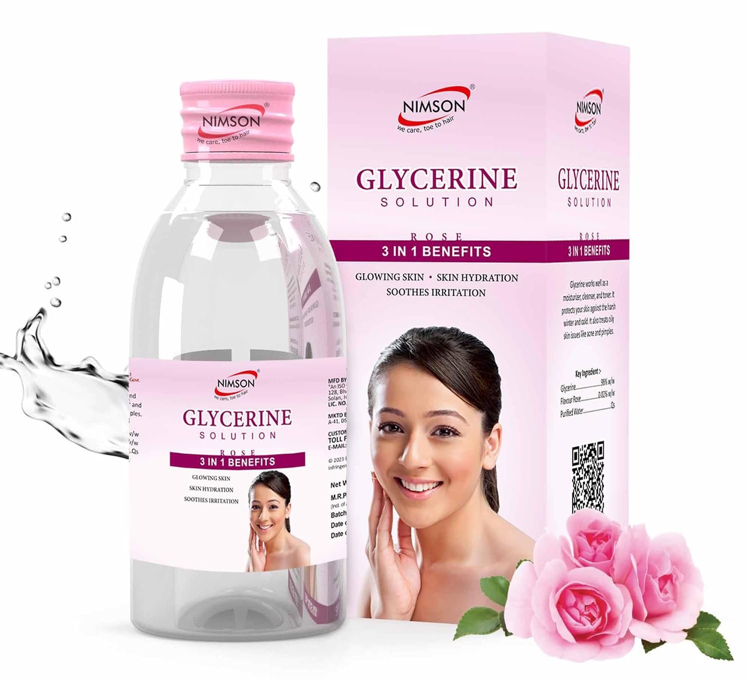 Nimson Pure Glycerine for Skin Care – 50ml | Moisturizes, Heals & Protects Skin | Soothes Irritation | Soft, Glowing Skin | Ideal for Oily & All Skin Types | 100% Vegan