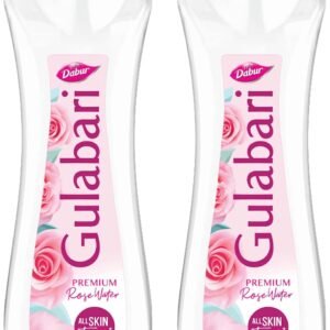 Dabur Gulabari Premium Rose Water/Face Toner - 400mlx2 | No Paraben | Alcohol Free | Cleanses, Hydrates & Moisturises Skin | Balances & Restores Skin's pH Levels | For All Skin Types
