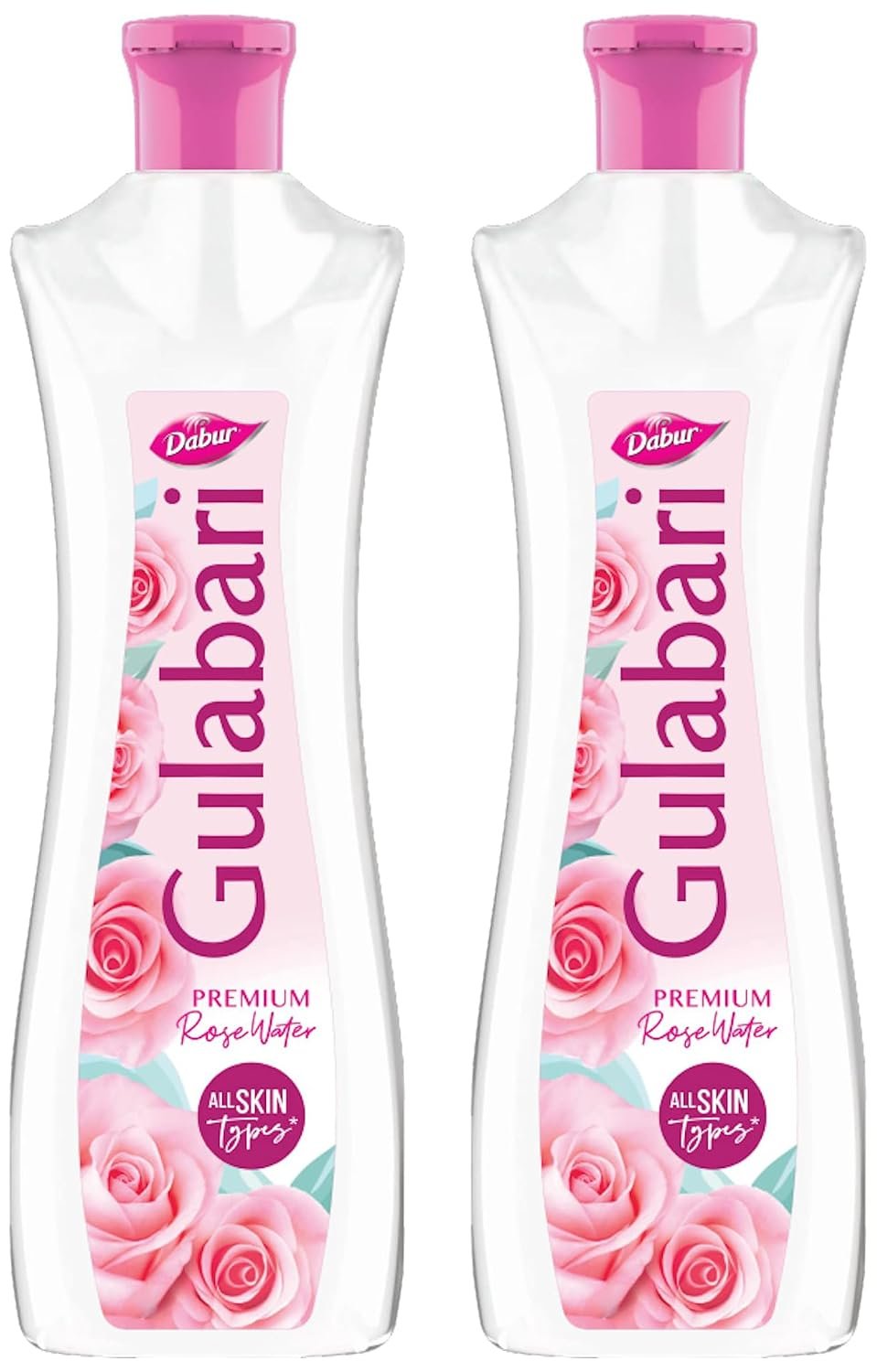 Dabur Gulabari Premium Rose Water/Face Toner - 400mlx2 | No Paraben | Alcohol Free | Cleanses, Hydrates & Moisturises Skin | Balances & Restores Skin's pH Levels | For All Skin Types