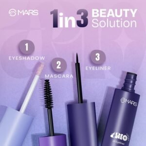 MARS TRIO Treat 3-IN-1 Eye Makeup Kit with Eyeliner, Mascara & Eyeshadow (24.50gm) | Travel Friendly Design | Long-Lasting | Versatile | Effortless Application