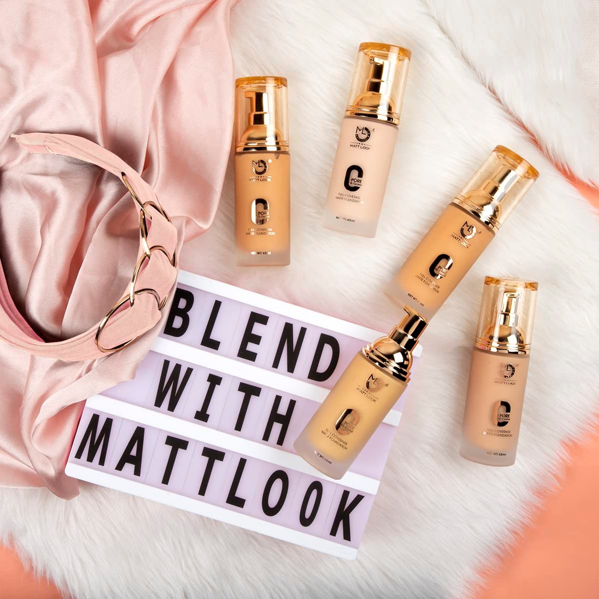MATT LOOK Zero Pore Oil Control Full Coverage Matte Foundation, Beige (45ml) - Image 6