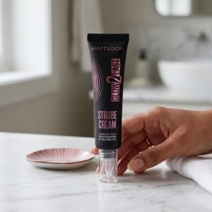 MATT LOOK Glow2Last Strobe Cream | Enriched With Niacinamide & Jojoba Oil | Dewy Finish | Instant Radiance | Smooth & Blendable Texture Strobe Cream (Pink Glow, 30g)