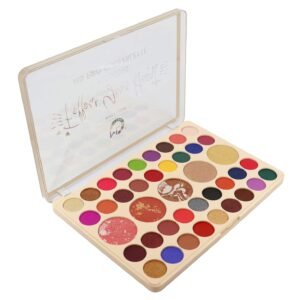 MATT LOOK 41 Colors Hd Pro Glam Palette|Multi-Purpose Use Palette|Bright Vibrant Colors|Water Proof Formula|One Stroke Application|Eye Shadows & Highlighters In One Palette- Multicolor 01(41.6G)